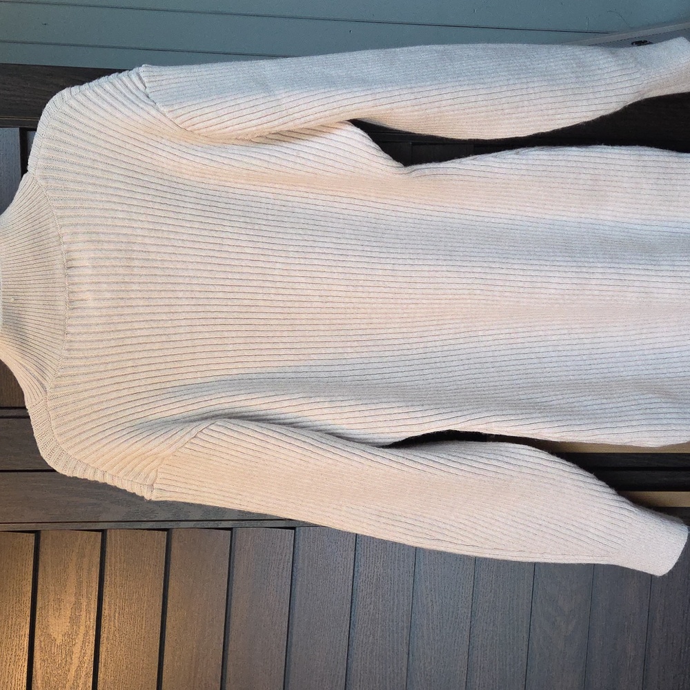 Womens H&M Sweater Dress Cream Color Size L - Picture 4 of 5